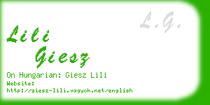 lili giesz business card